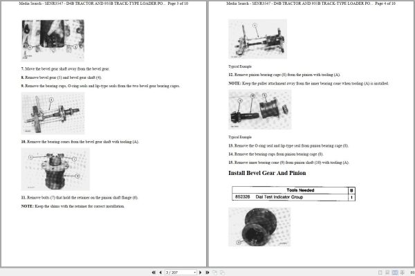 Caterpillar Track Type Tractor D4C 2CJ Operators Service Manual Schematics 2