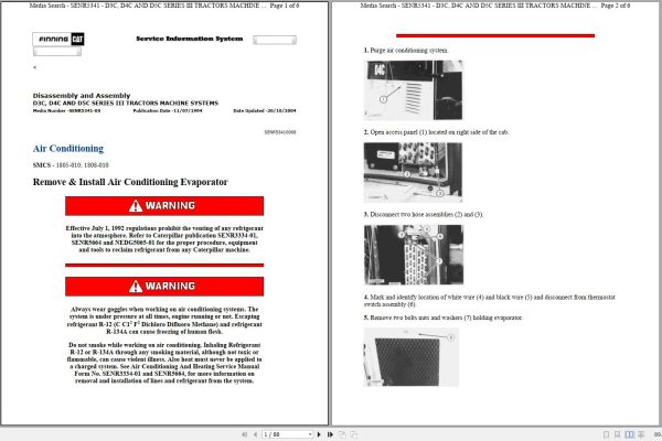 Caterpillar Track Type Tractor D4C III 6YL Operators Service Manual Schematics 1