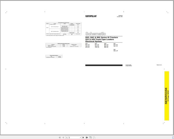Caterpillar Track Type Tractor D4C III 6YL Operators Service Manual Schematics 3