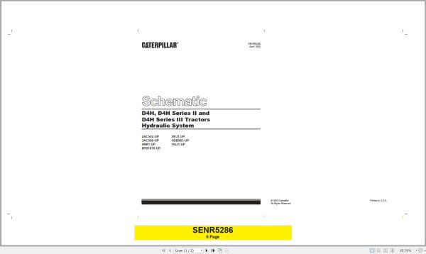 Caterpillar Track Type Tractor D4H 4NK Operators Service Manual Schematics 5