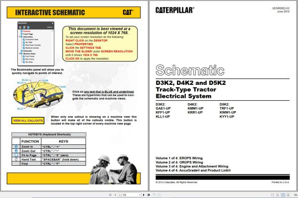 Caterpillar Track Type Tractor D4K2 XL KMM Operators Service Manual Schematics 3