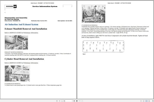 Caterpillar Track Type Tractor D5 96J Operators Maintenance Service Manual 1
