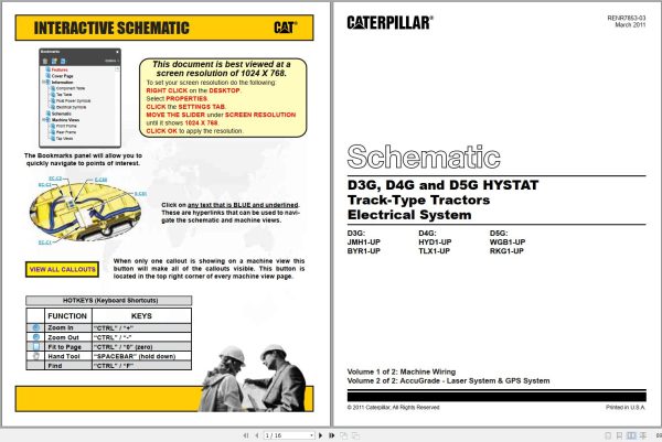 Caterpillar Track Type Tractor D5G RKG Operators Service Manual Schematics 3