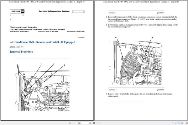Caterpillar Track Type Tractor D5G WGB Operators Service Manual Schematics 1
