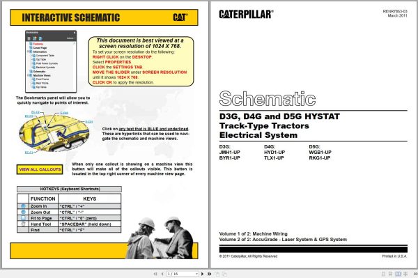 Caterpillar Track Type Tractor D5G WGB Operators Service Manual Schematics 3