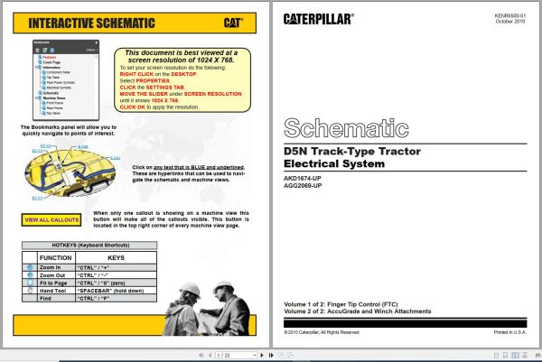Caterpillar Track Type Tractor D5N AGG Operators Service Manual Schematics 3
