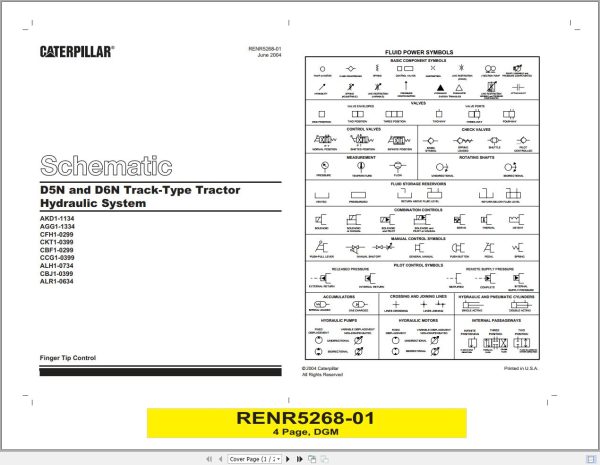 Caterpillar Track Type Tractor D5N AGG Operators Service Manual Schematics 5