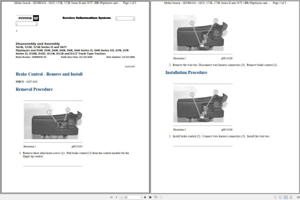 Caterpillar Track Type Tractor D5N CFH Operators Service Manual Schematics 1