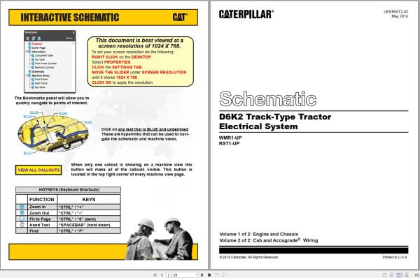 Caterpillar Track Type Tractor D62K2 XL WMR Operators Service Manual Schematics 3