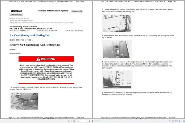 Caterpillar Track Type Tractor D6D 75W Testing Adjusting Disassembly and Assembly 1