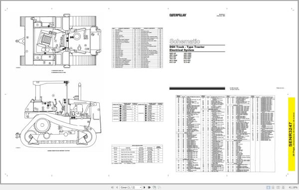 Caterpillar Track Type Tractor D6H 4RC Operators Service Manual Schematics 3