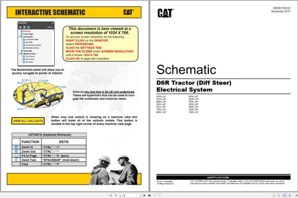 Caterpillar Track Type Tractor D6R 4TR Operators Service Manual Schematics 3
