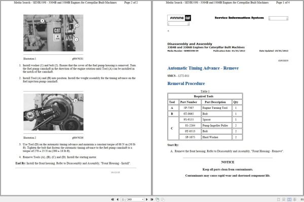 Caterpillar Track Type Tractor D6R 9NP Operators Service Manual Schematics 2