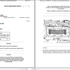 Caterpillar Track Type Tractor D6T SMC Operators Service Manual Schematics 1