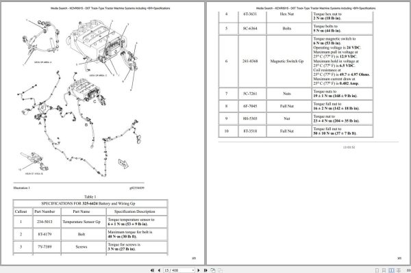 Caterpillar Track Type Tractor D6T XL GMK Operators Service Manual Schematics 2