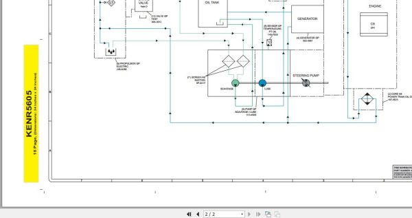 Caterpillar Track Type Tractor D7E Power Train System Schematic KENR5605 2