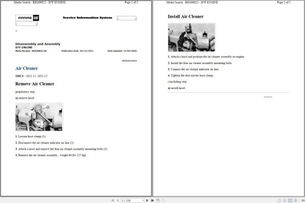 Caterpillar Track Type Tractor D7F 94N Operators Service Manual Schematics 1