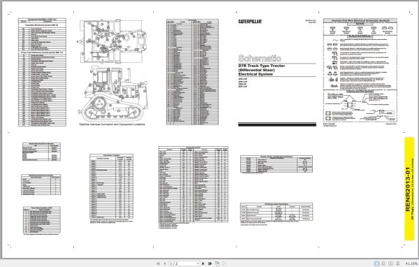 Caterpillar Track Type Tractor D7R 2EN Operators Service Manual Schematics 3