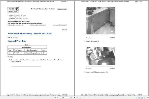 Caterpillar Track Type Tractor D8R II AKA Operators Service Manual Schematics 1