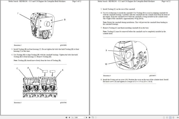 Caterpillar Track Type Tractor D8T KPZ Operators Service Manual Schematics 2