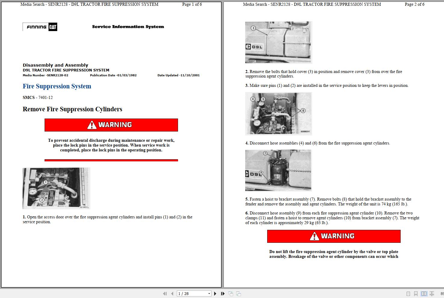 Caterpillar Track Type Tractor D9L 14Y Operators Service Manual Schematics 1