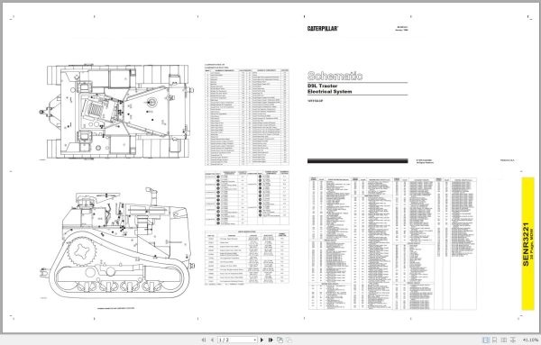 Caterpillar Track Type Tractor D9L 14Y Operators Service Manual Schematics 3