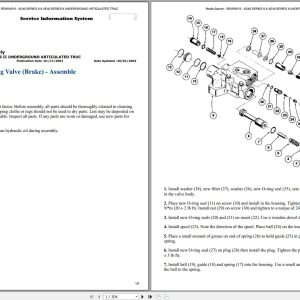 Caterpillar Underground Articulated Truck AE40 1ZZ Operators Service Manual Electrical Schematics 1