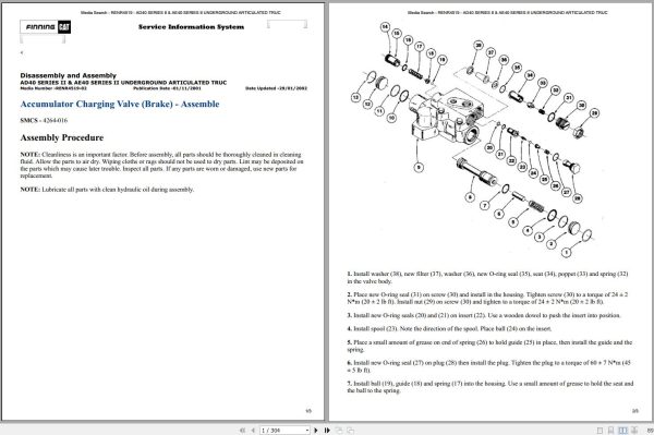 Caterpillar Underground Articulated Truck AE40 1ZZ Operators Service Manual Electrical Schematics 1