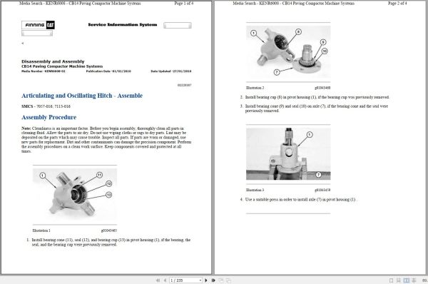 Caterpillar Vibratory Compactor CB 14 DTT Operators Service Manual Schematics 1