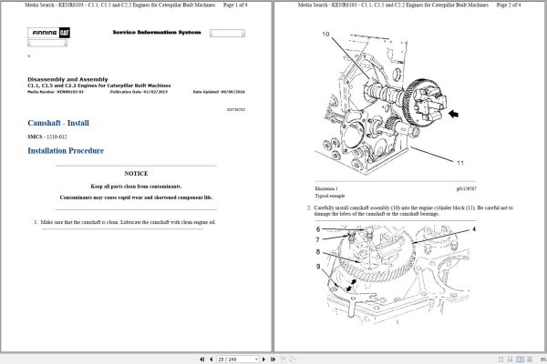 Caterpillar Vibratory Compactor CB 14 DTT Operators Service Manual Schematics 2