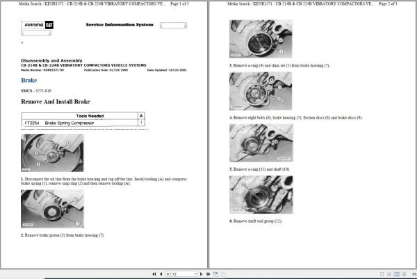 Caterpillar Vibratory Compactor CB 214B 6LF Operators Service Manual 2