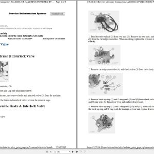 Caterpillar Vibratory Compactor CB 224C 3AL Operators Service Manual Schematics 1