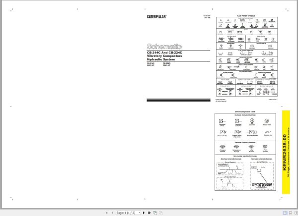 Caterpillar Vibratory Compactor CB 224C 3AL Operators Service Manual Schematics 4
