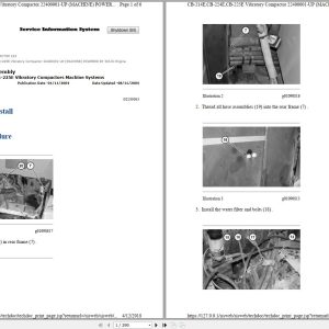 Caterpillar Vibratory Compactor CB 224E 224 Operators Service Manual Schematics 1