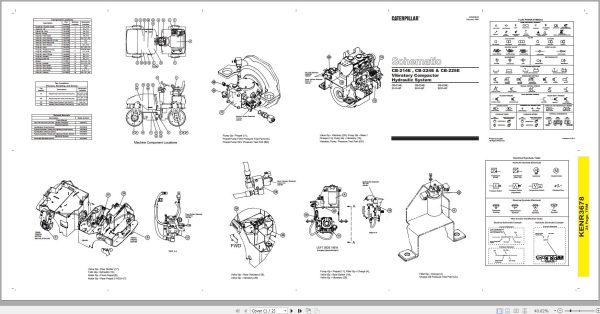 Caterpillar Vibratory Compactor CB 224E 224 Operators Service Manual Schematics 3