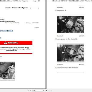 Caterpillar Vibratory Compactor CB 32 320 Operators Service Manual Schematics 1