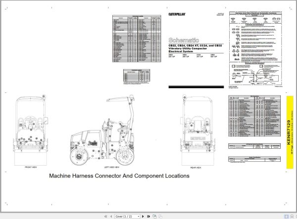 Caterpillar Vibratory Compactor CB 32 320 Operators Service Manual Schematics 3