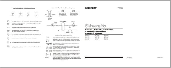 Caterpillar Vibratory Compactor CB 433C 1ZN Operators Service Manual Schematics 3