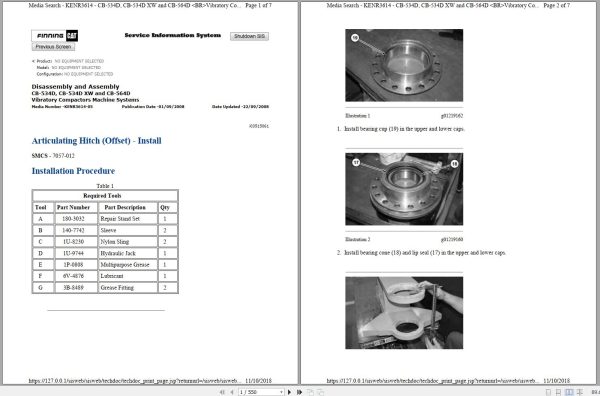 Caterpillar Vibratory Compactor CB564D C6D Operators Service Manual Schematics 1