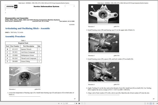 Caterpillar Vibratory Compactor CS 56 FCS Operators Service Manual Schematics 1