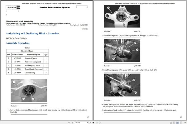 Caterpillar Vibratory Compactor CS 56 JMM Operators Service Manual Schematics 1