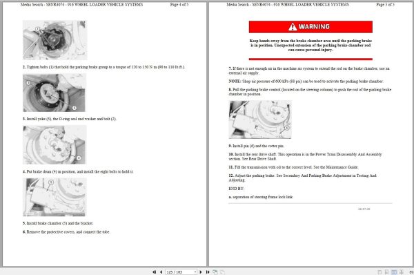 Caterpillar Wheel Loader 916 2XB Operators Service Manual Schematics 2