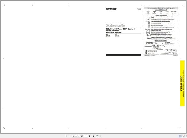 Caterpillar Wheel Loader 920 62K Operators Service Manual Schematics 3