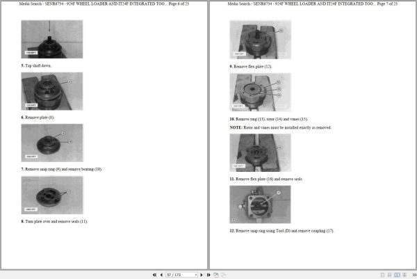 Caterpillar Wheel Loader 924F 5NN Operators Service Manual Schematics 2