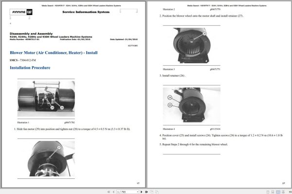 Caterpillar Wheel Loader 924H HXC Operators Service Manual Schematics 1