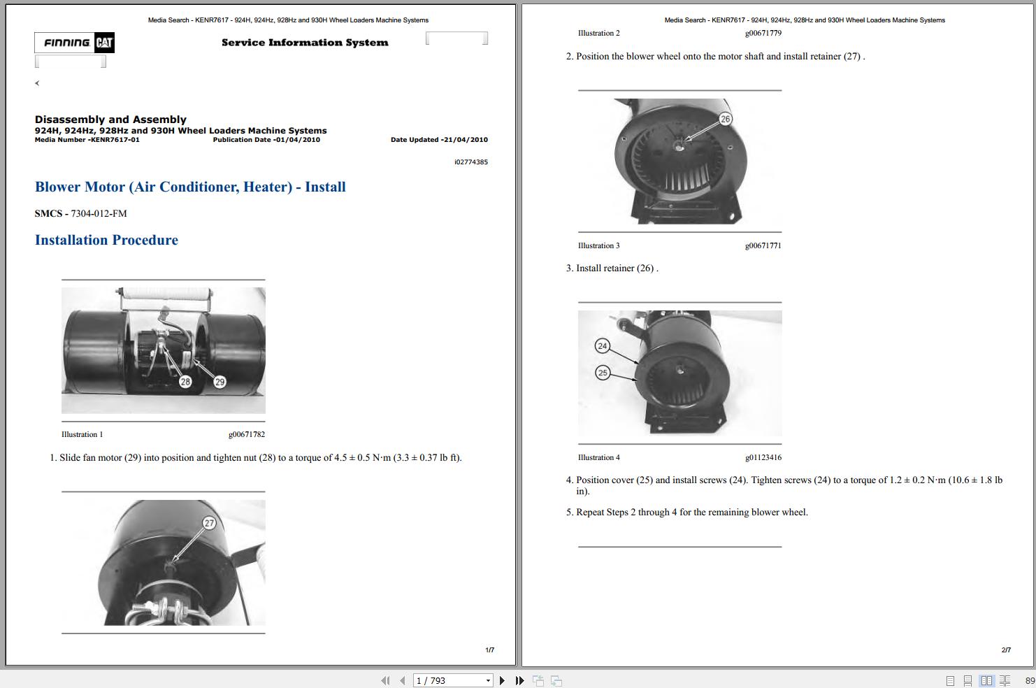 Caterpillar Wheel Loader 924H HXC Operators Service Manual Schematics 1