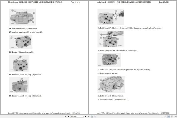 Caterpillar Wheel Loader 928F 8AK Operators Service Manual Schematics 2