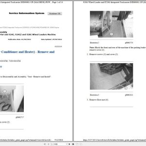Caterpillar Wheel Loader 928G DJD Maintenance Parts Service Manual Schematics 1
