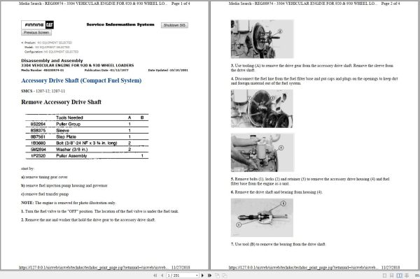 Caterpillar Wheel Loader 930 Operators Service Manual Schematics 2