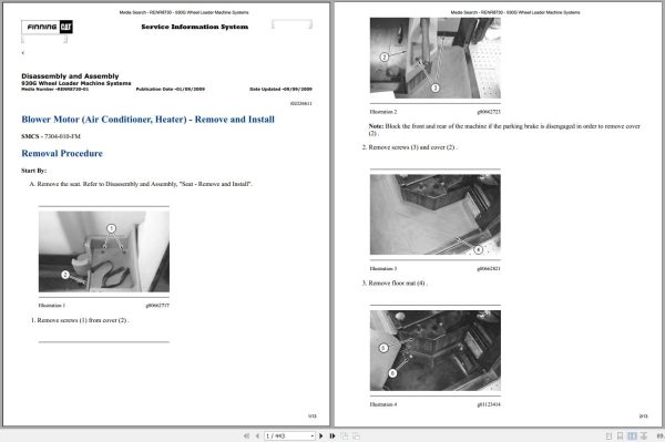 Caterpillar Wheel Loader 930G TWR Operators Service Manual Schematics 1